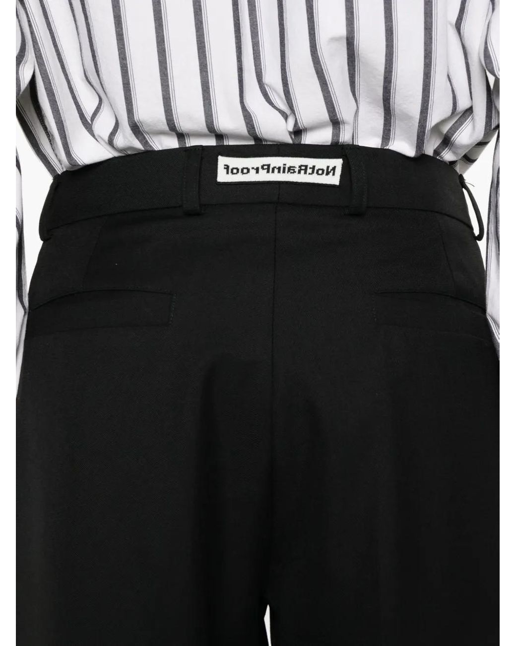 Notrainproof Black Cropped Trousers for men