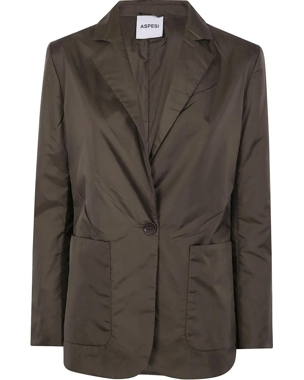 Aspesi Brown Peak Lapels Blazer