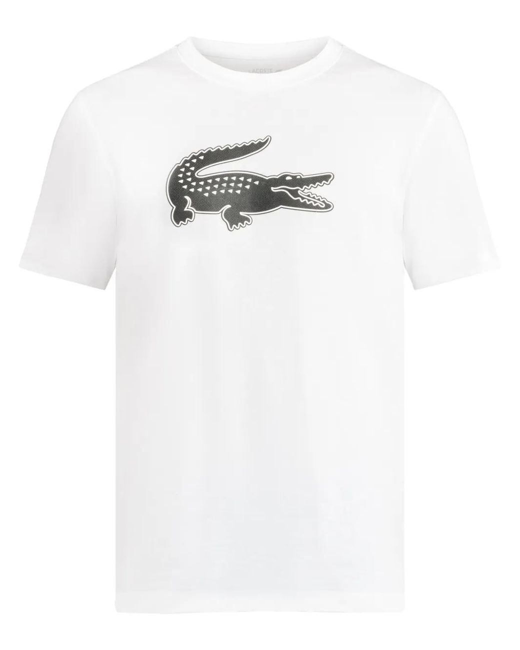 Lacoste White Ultra Dry Logo-Print T-Shirt for men