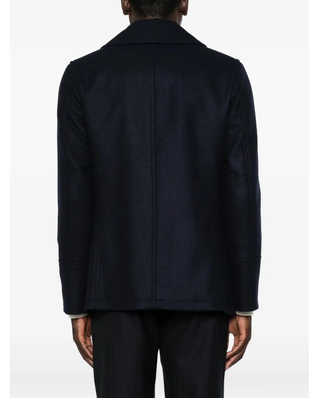 Sealup Blue Double-Breasted Button-Down Jacket for men