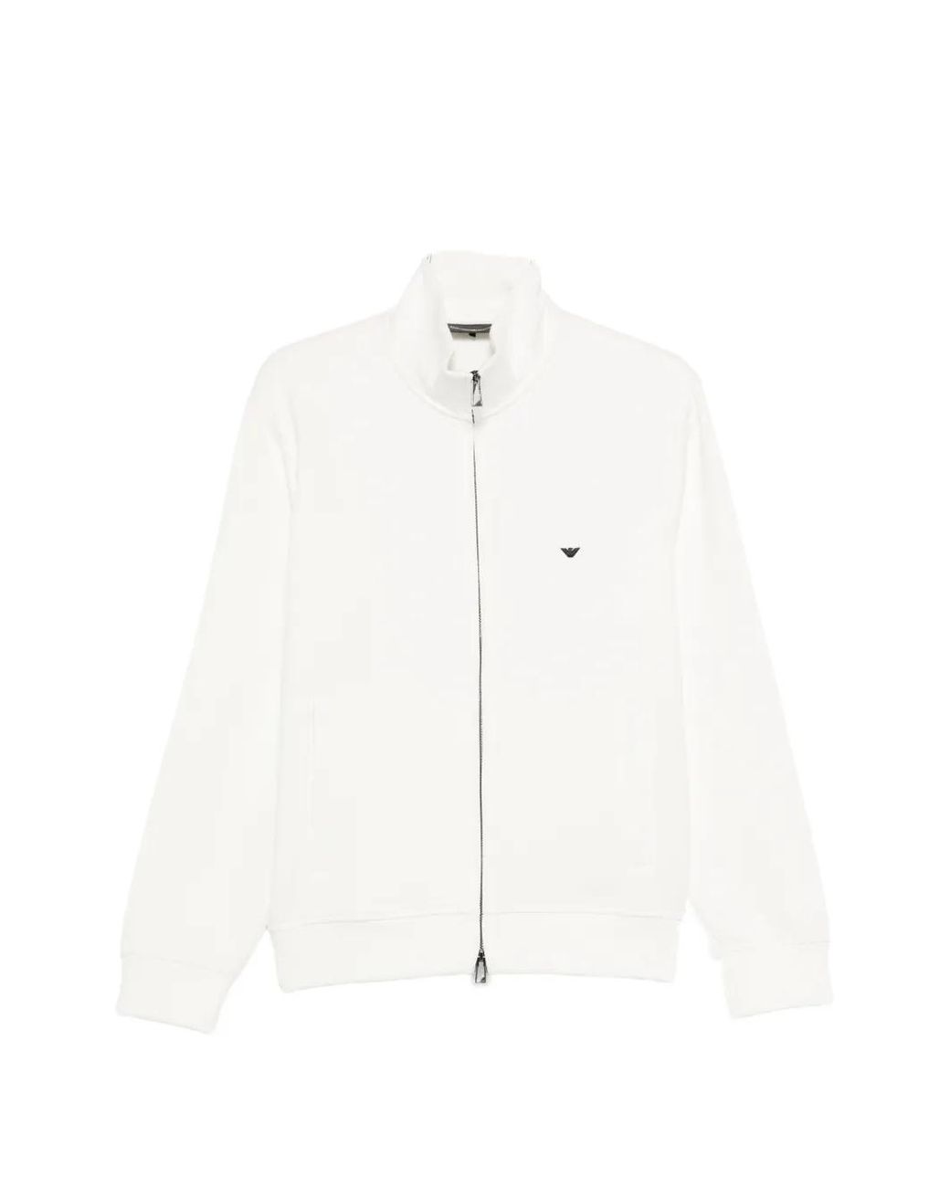 Emporio Armani White Veste À Fermeture Zippée for men