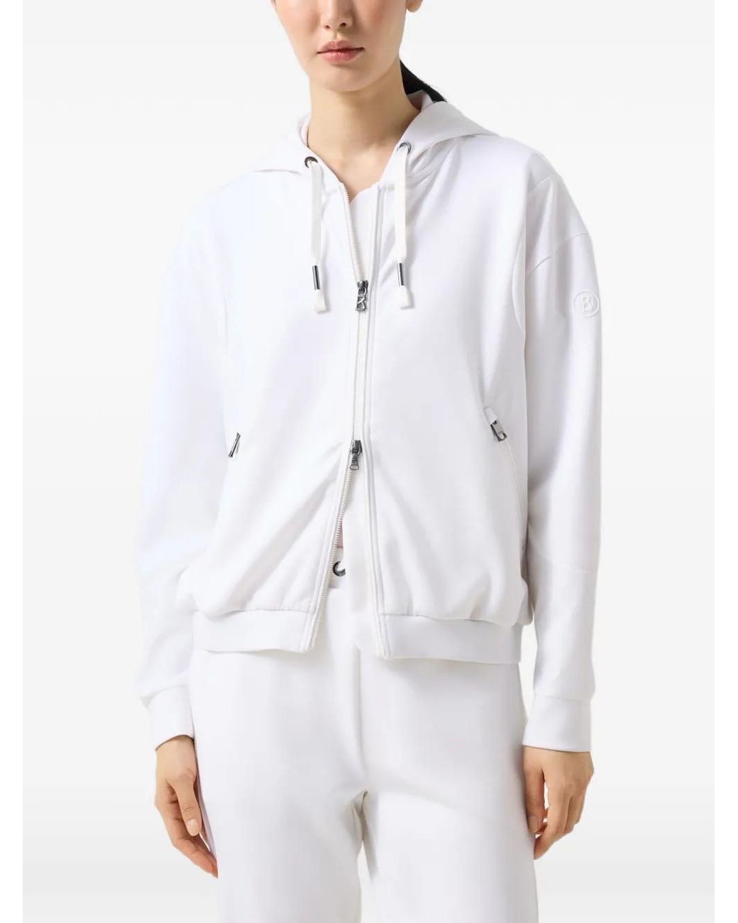 Bogner White Julietta Hooded Jacket