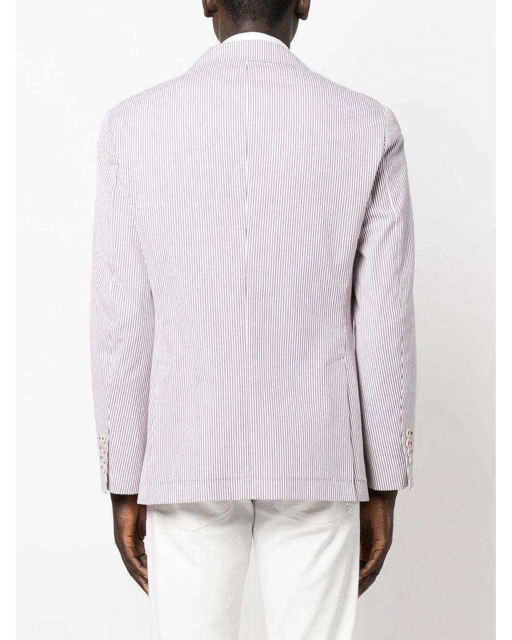 Brunello Cucinelli Purple Single-Breasted Tailored Blazer for men
