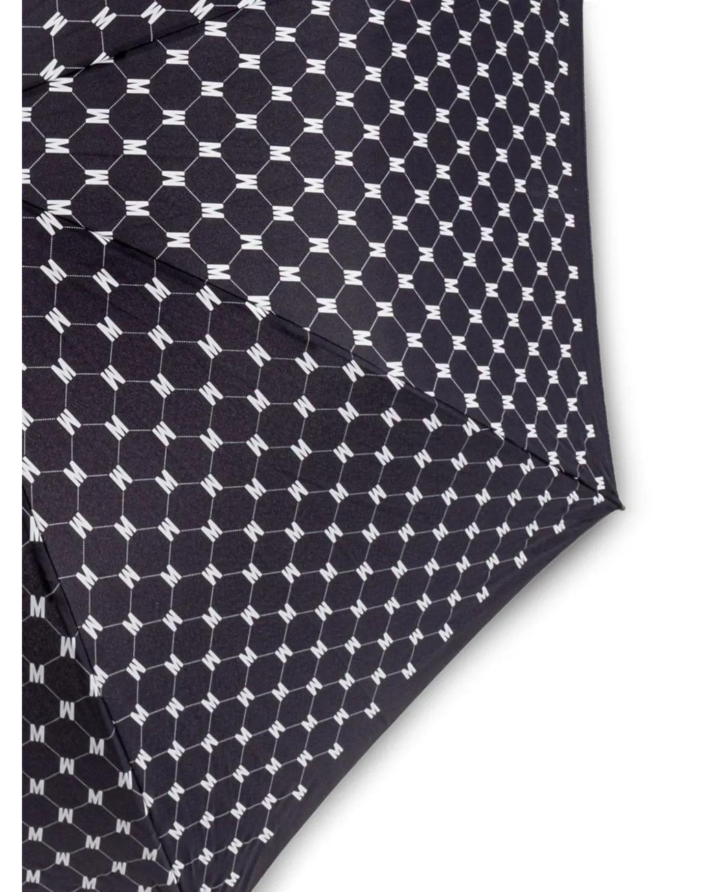 Moschino Blue Monogram-Print Curved-Handle Umbrella