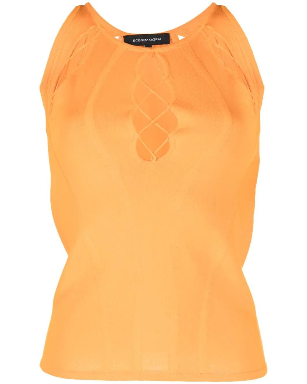 Top Con Cordones BCBGMAXAZRIA de color Orange