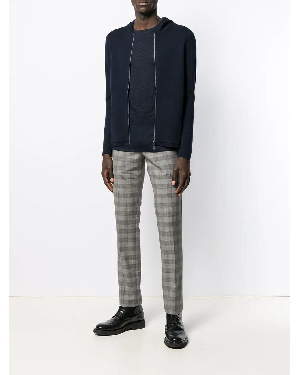 Sandro Blue Round-Neck Linen T-Shirt for men