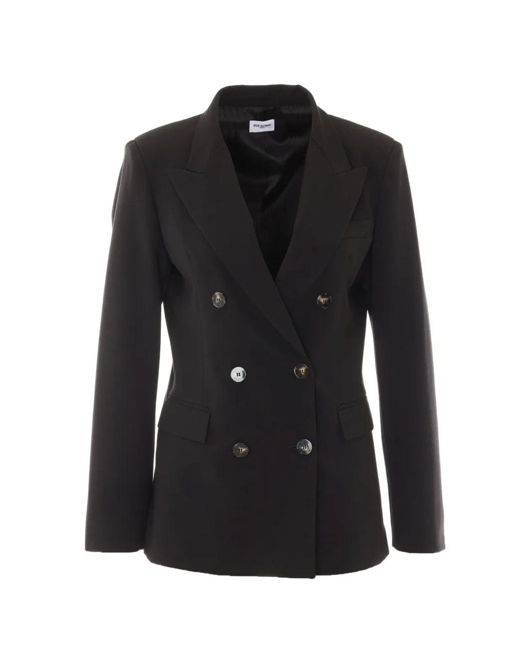 RUE DU BAC Black Double-Breasted Blazer