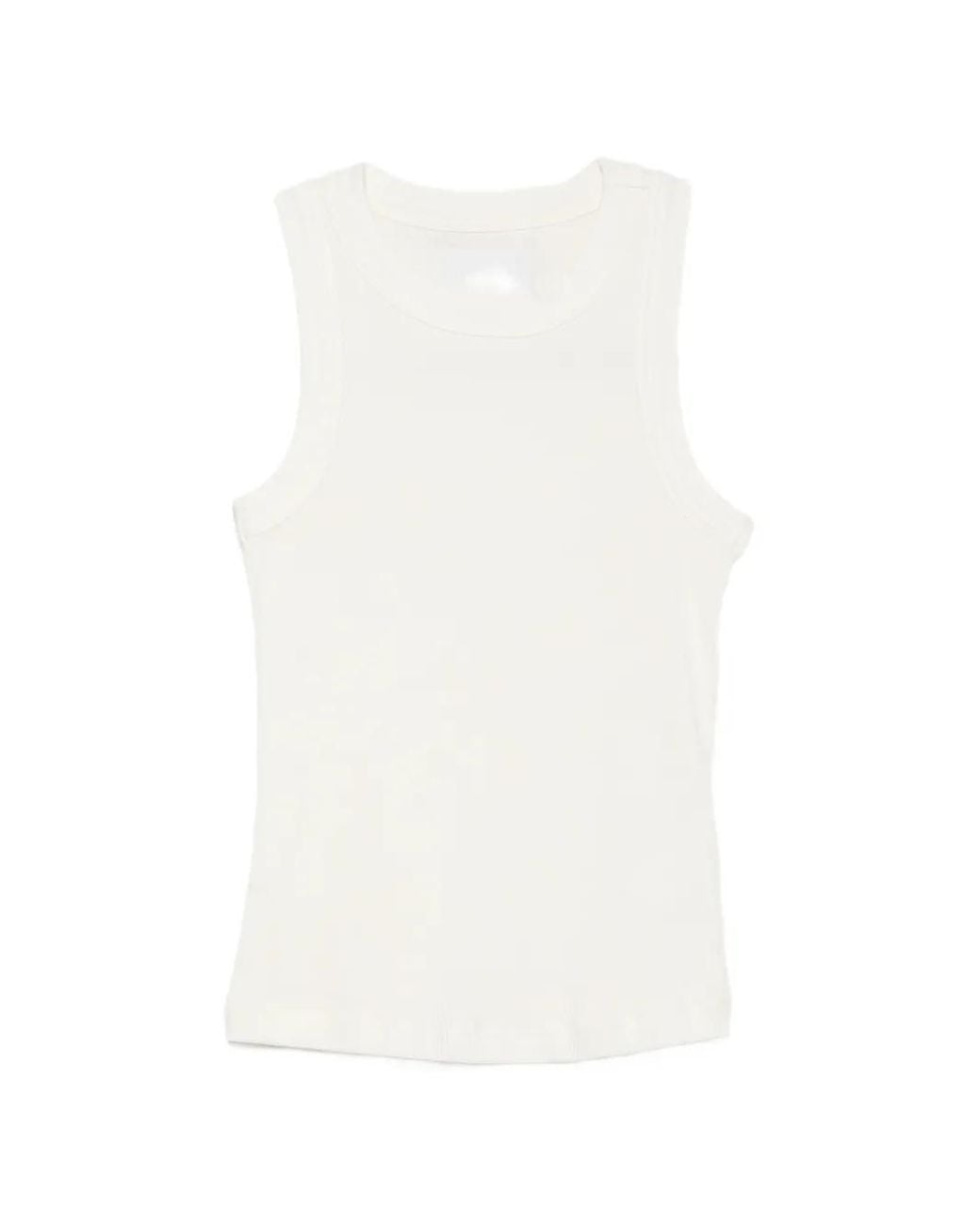 Citizens of Humanity White Isabel Ribbed-Knit Tank Top