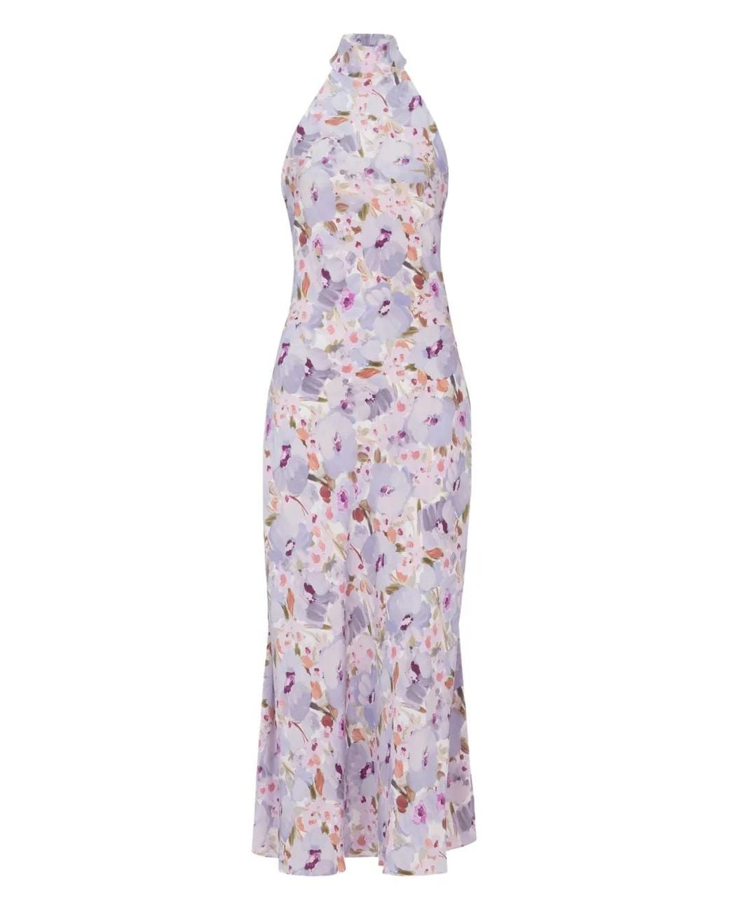 Balmain Purple Poppy Flower Dress