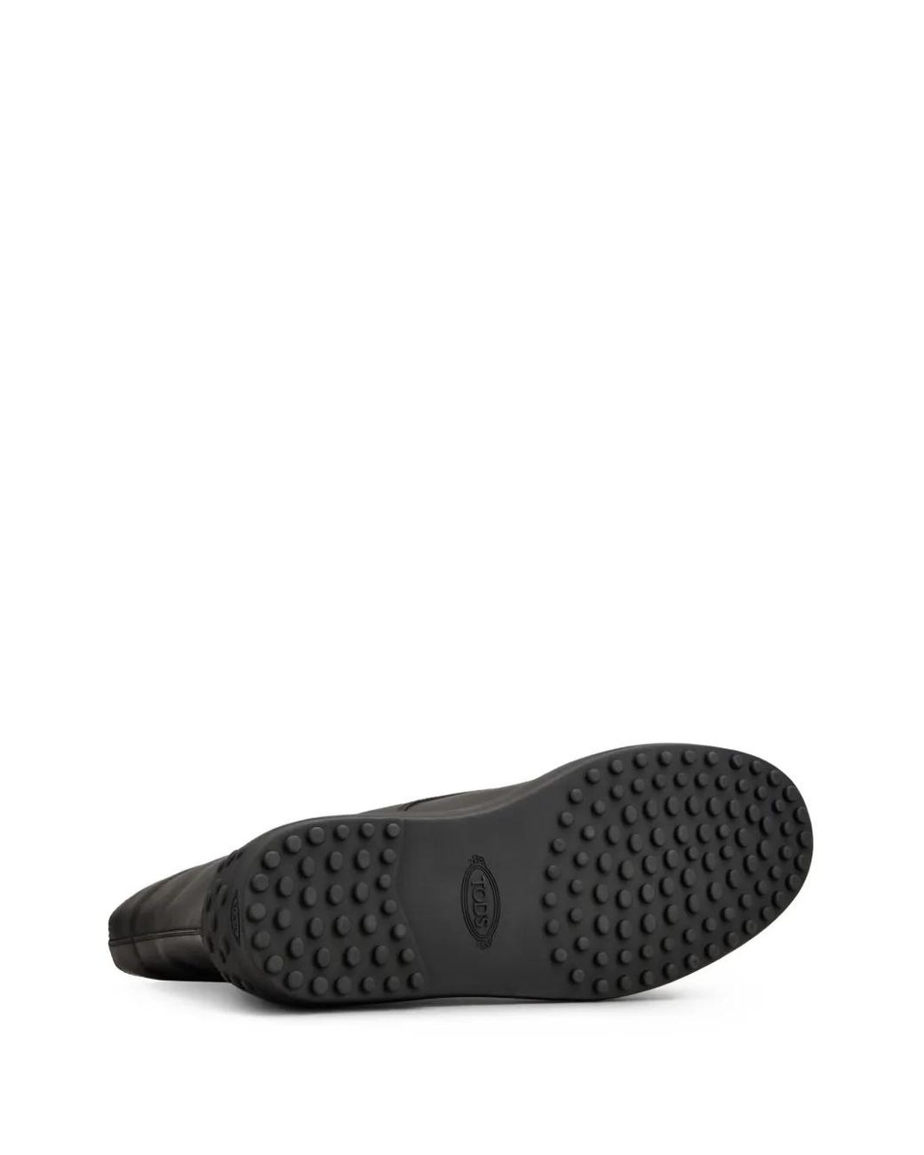 Tod's Black Leather Combat Boots for men