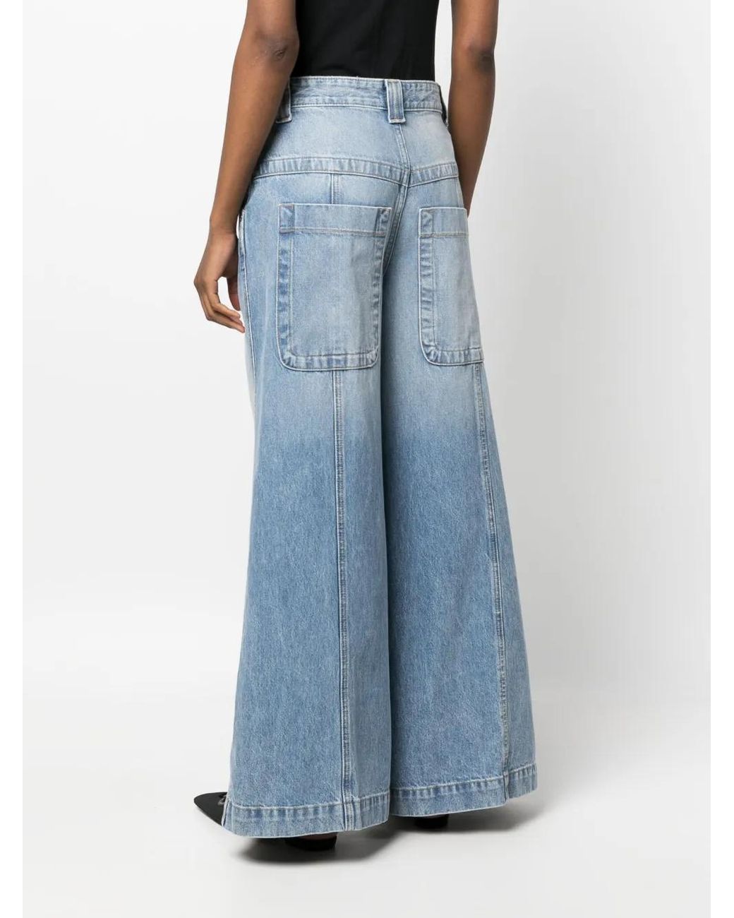 Khaite Blue Jackie Wide-Leg Jeans