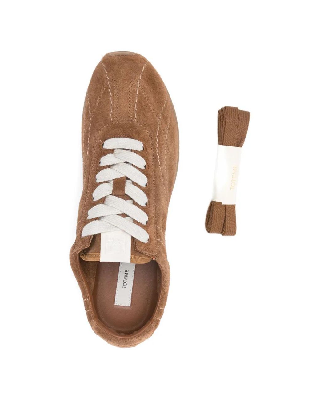 Totême Brown Leather Sneakers