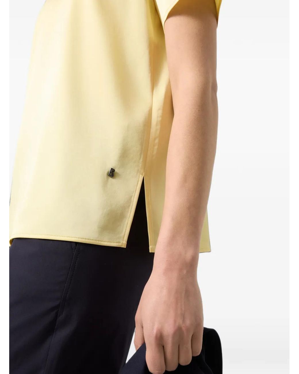 Bogner Yellow Dylan Satin-Finish Top