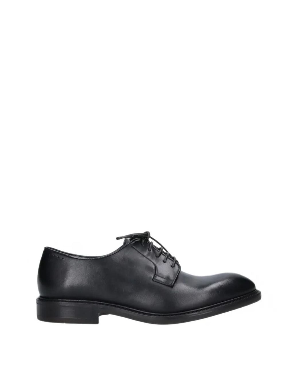 Alexander Hotto Black Lace-Up Leather Derby Shoes for men