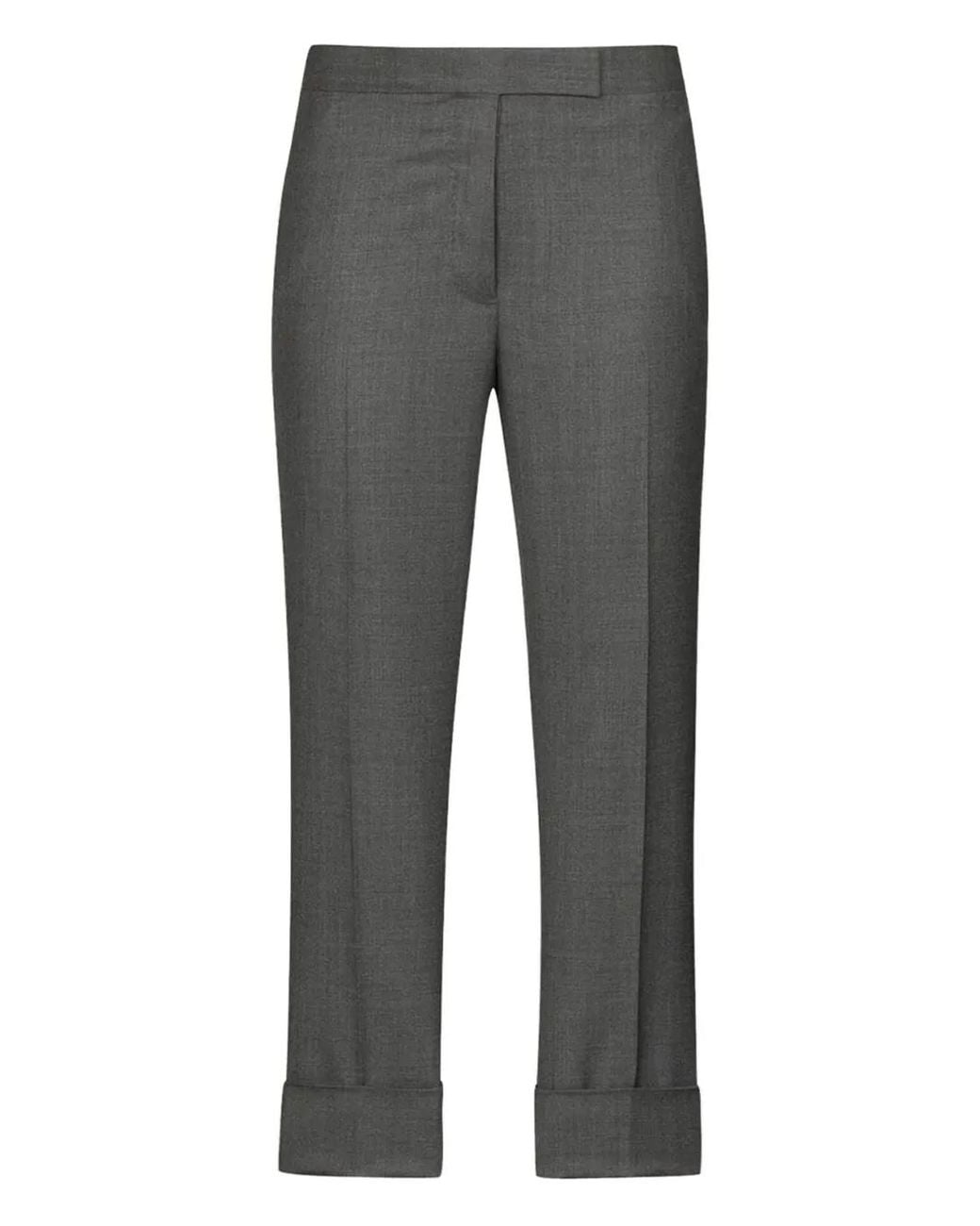 Thom Browne Gray Super 120S Cropped Wool Trousers