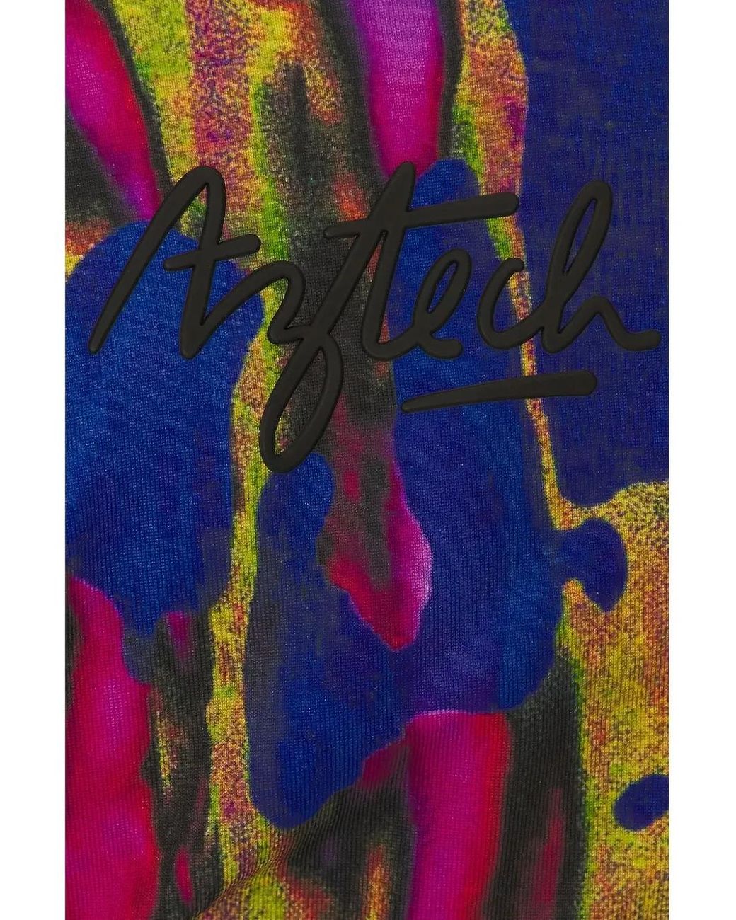Aztech Mountain Blue Abstract-Print Performance Leggings