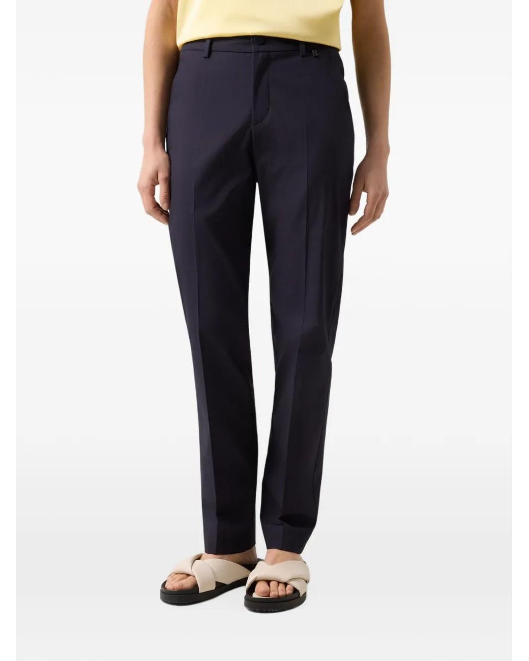 Bogner Blue Abbie Pressed-Crease Trousers