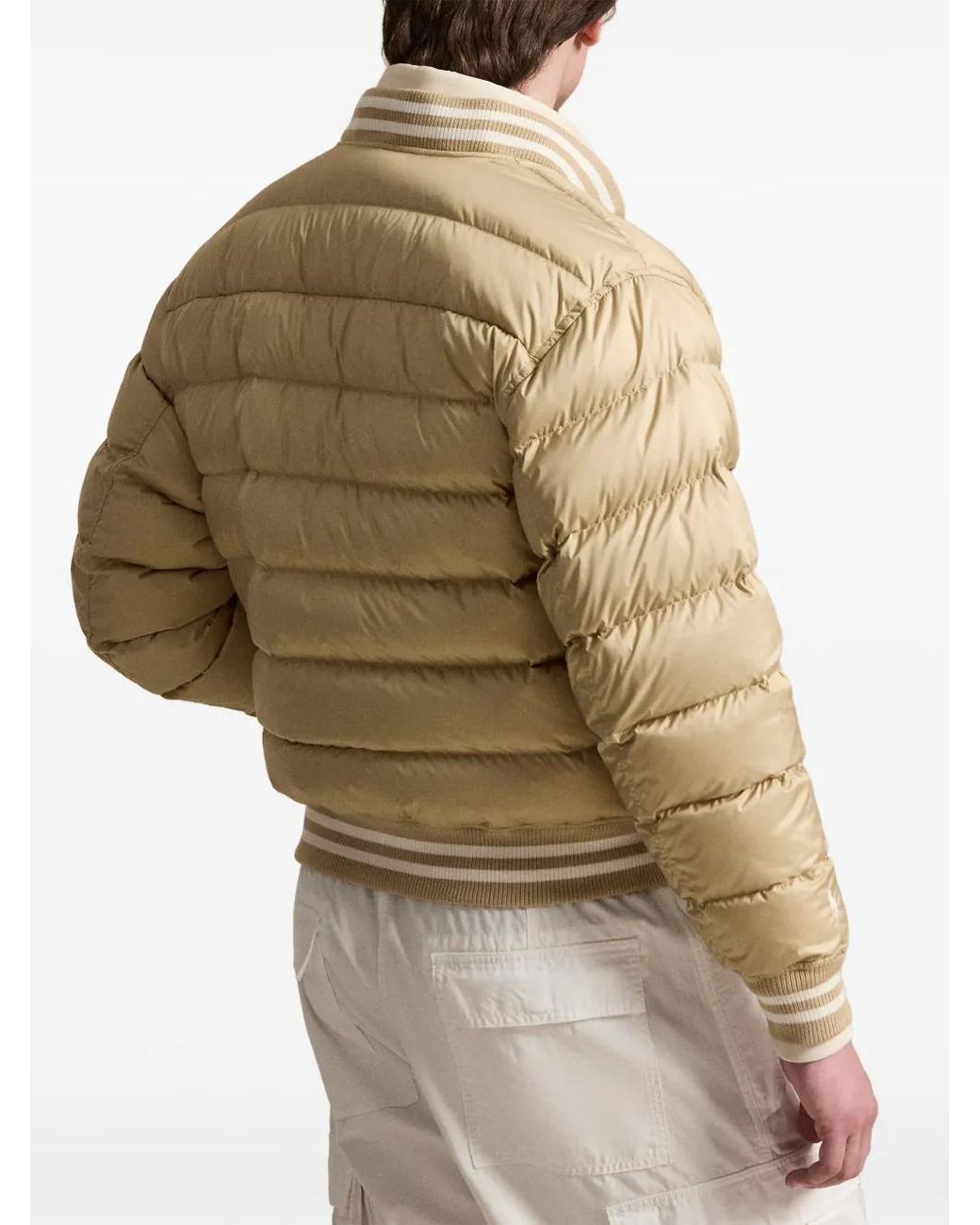 Polo Ralph Lauren Natural The Colden Quilted Letter Jacket for men
