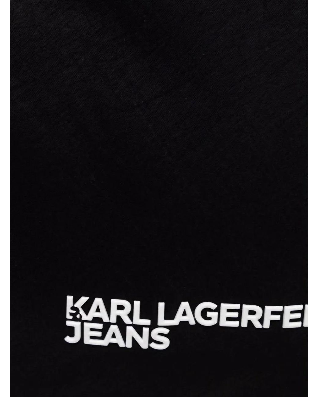 Karl Lagerfeld Black Ruched-Handle Tote Bag