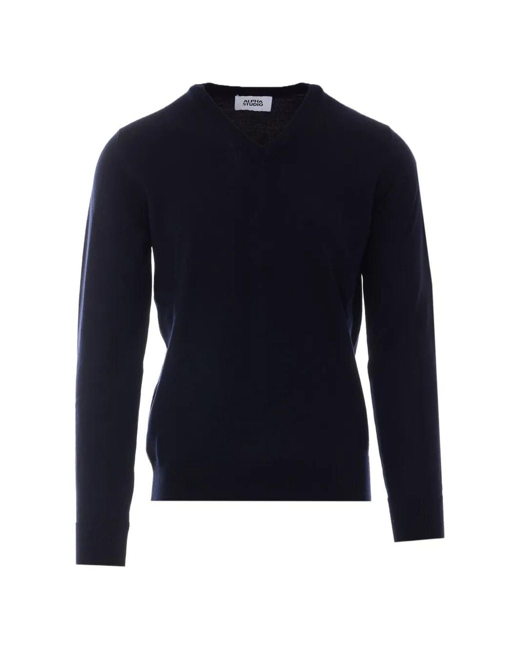 Alpha Studio Blue V-Neck Sweater for men