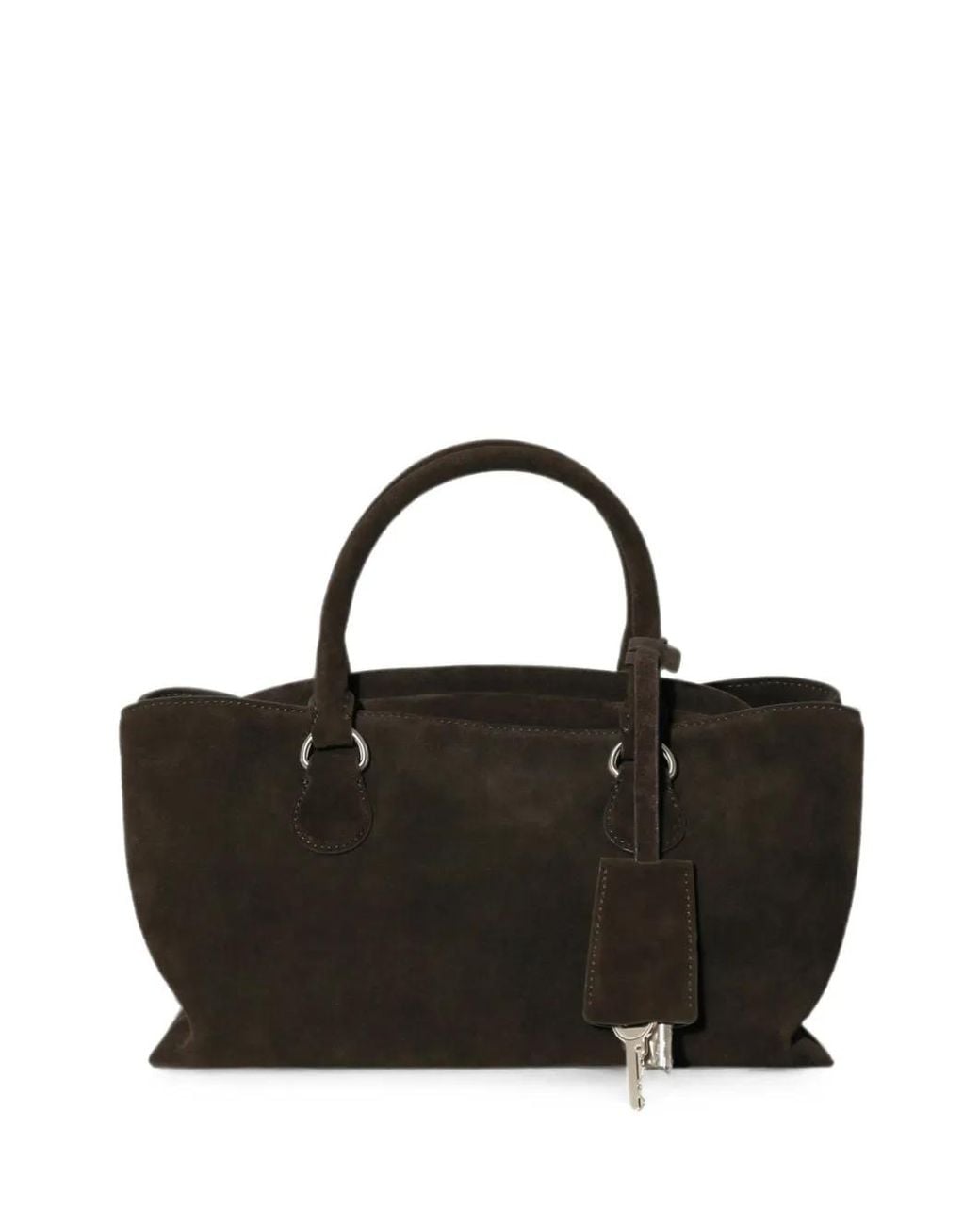 OSOI Black Brot Calf Suede Shoulder Bag