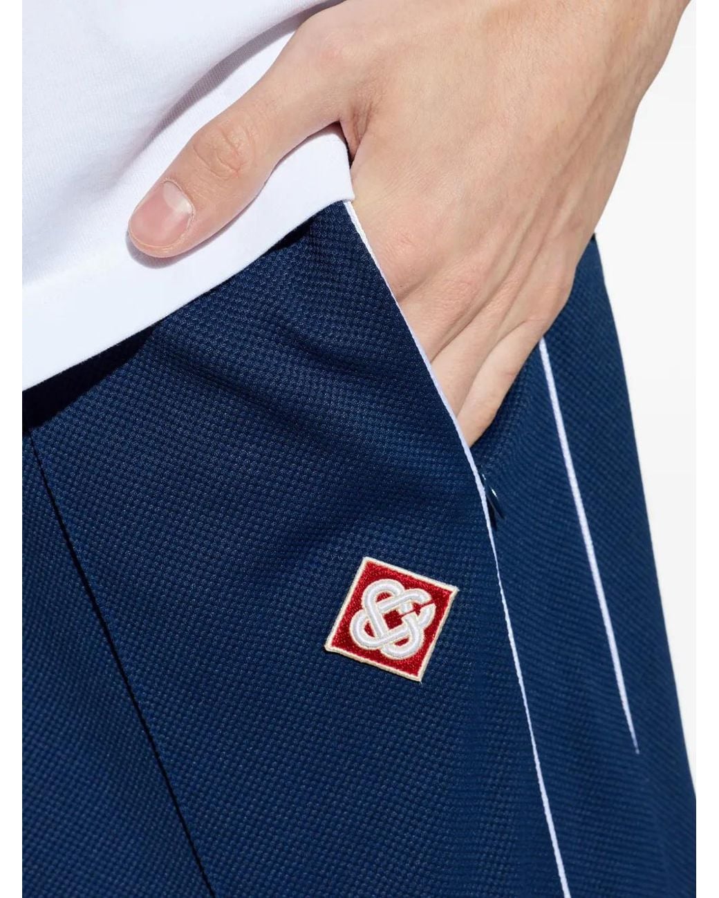 Casablanca Blue Pique Track Trousers for men