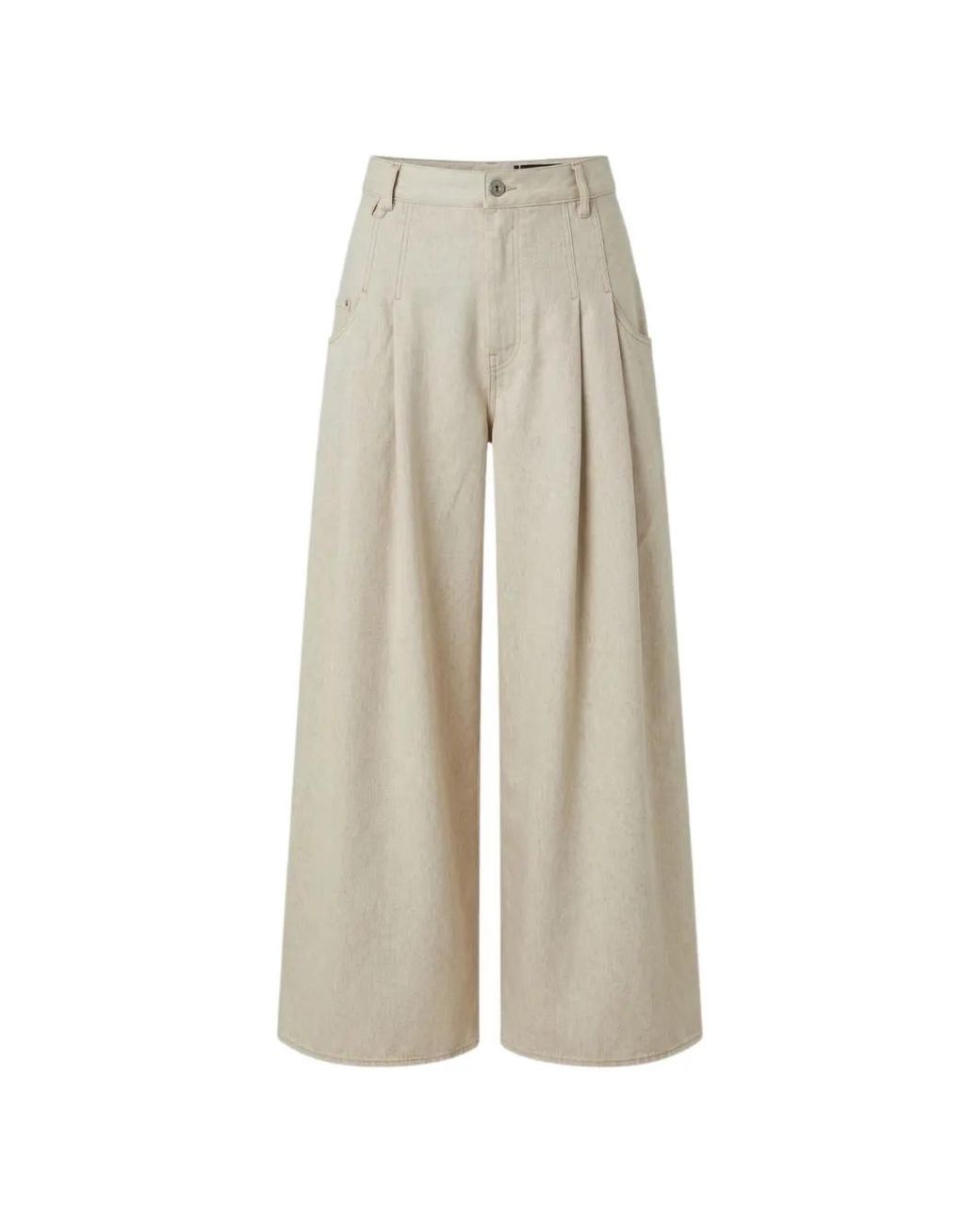 Jacquemus Natural Pleated-Detail Jeans