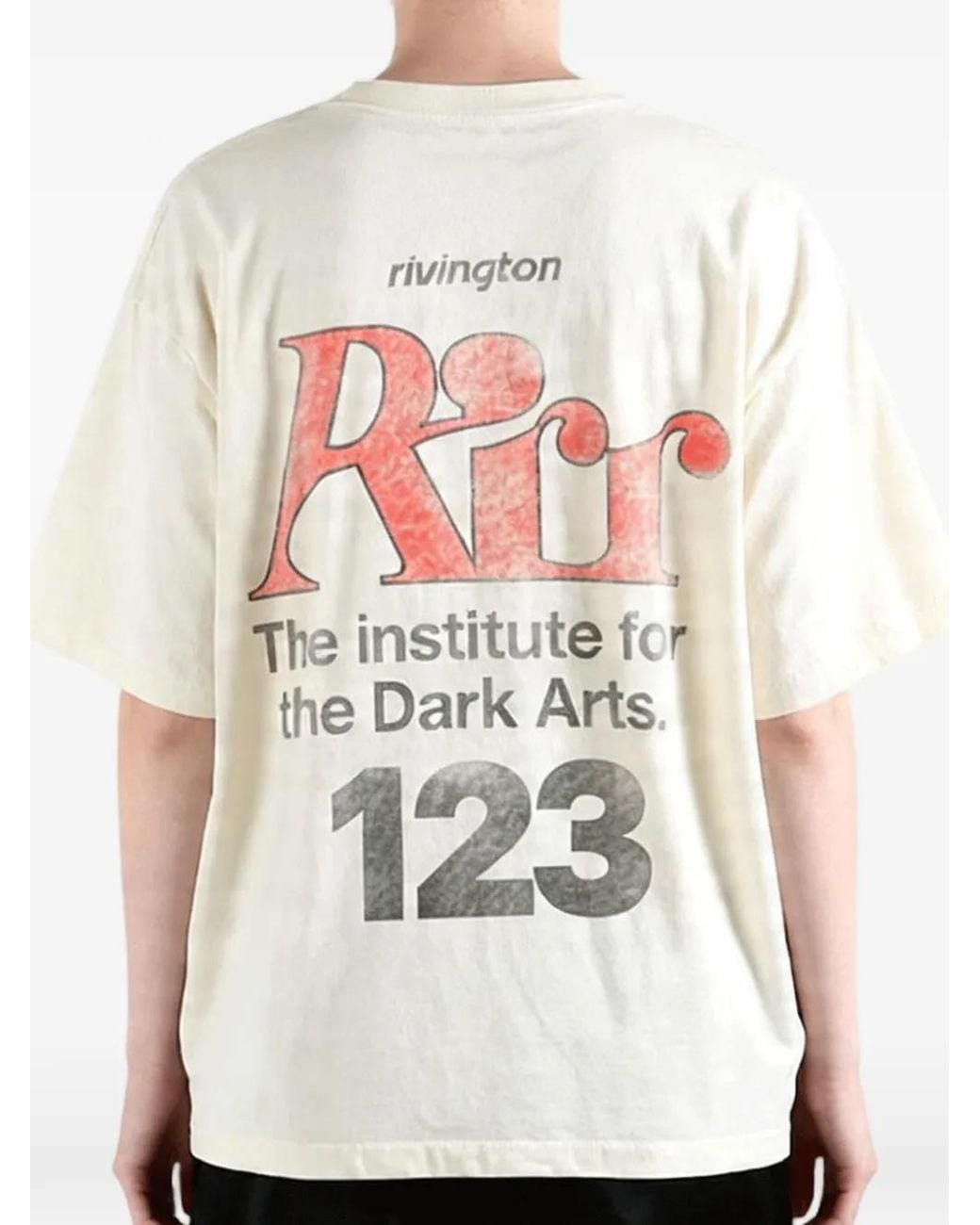 RRR123 White Dark Arts Cva Logo-Print T-Shirt