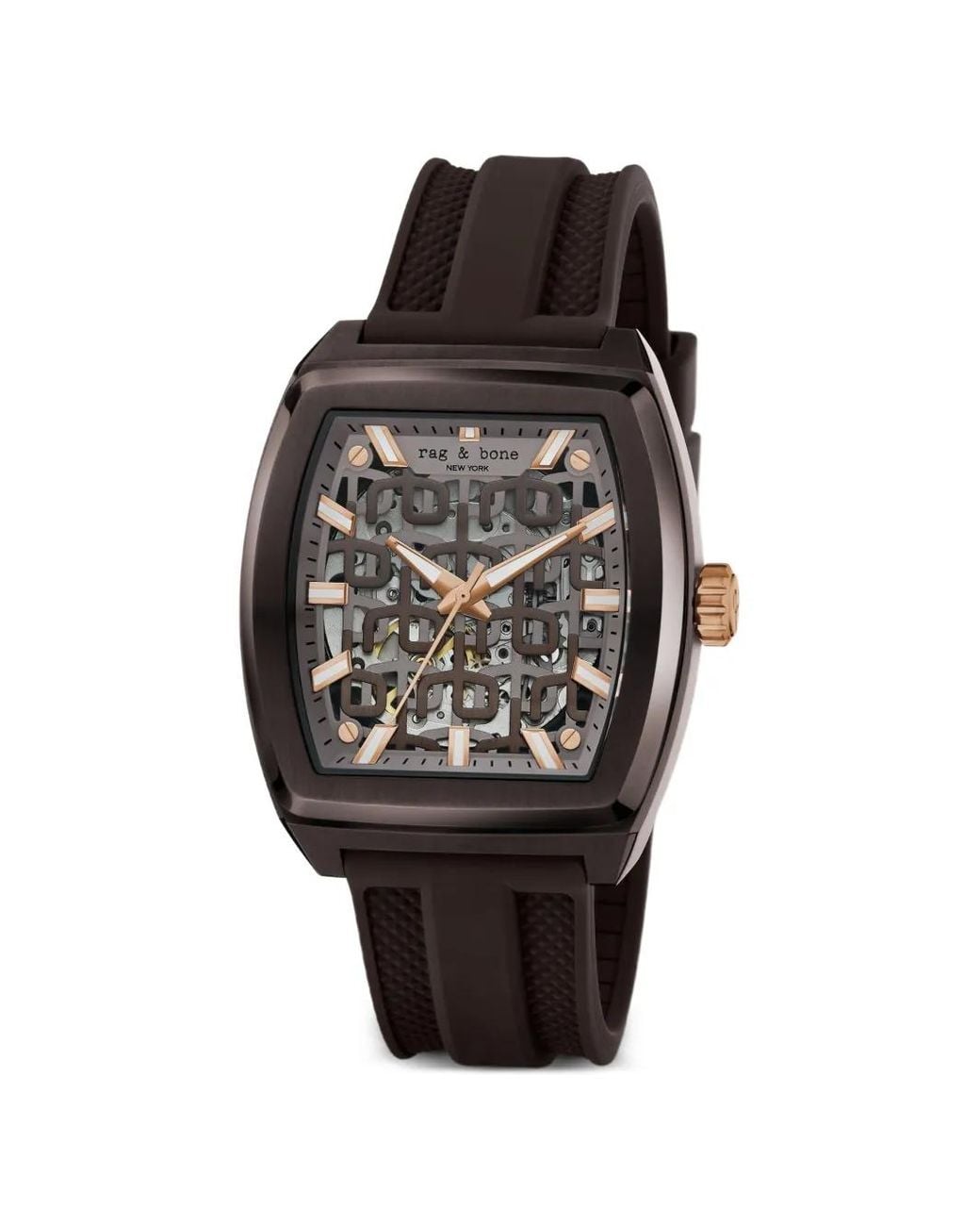 Rag & Bone Black Mercer 41Mm Tonneau Watch for men