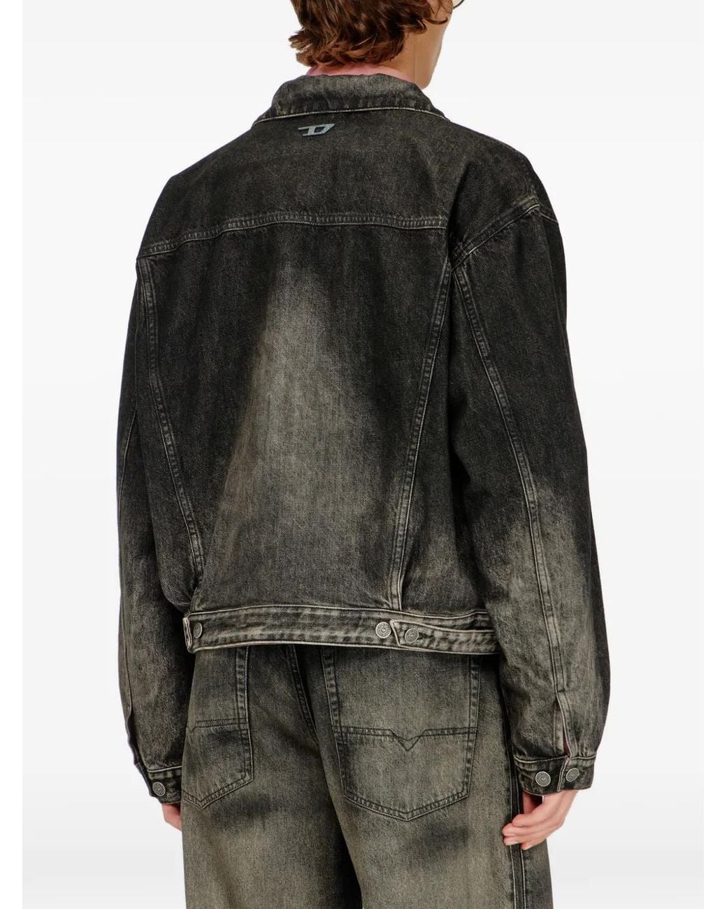 DIESEL Black Trucker Jacket for men