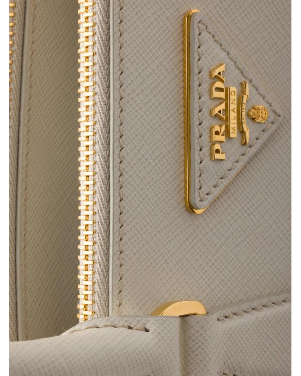 Prada Natural Galleria Small Saffiano Leather Bag