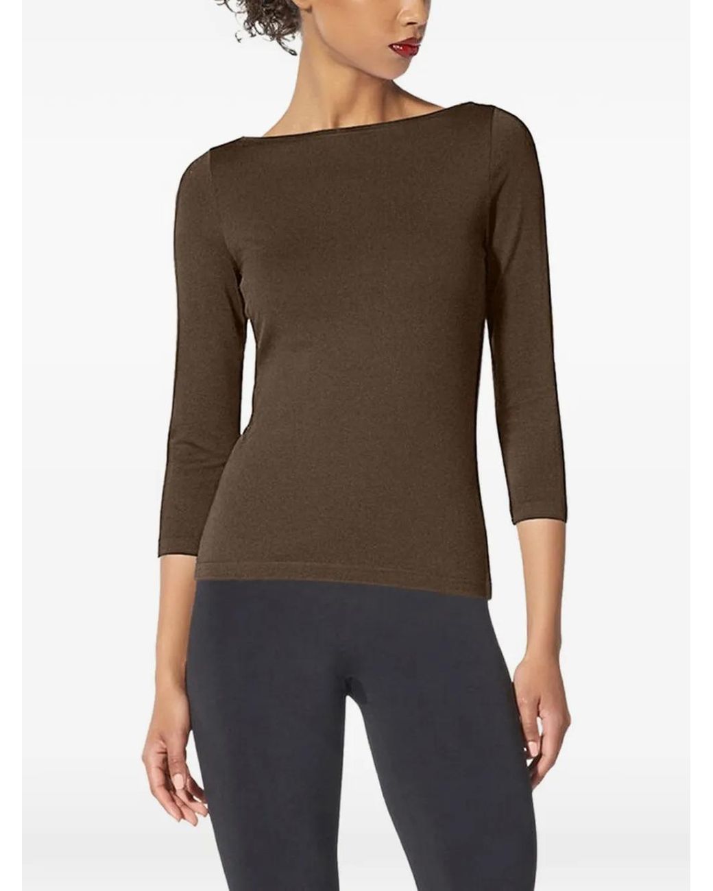 Wolford Brown Cordoba Long-Sleeve Top