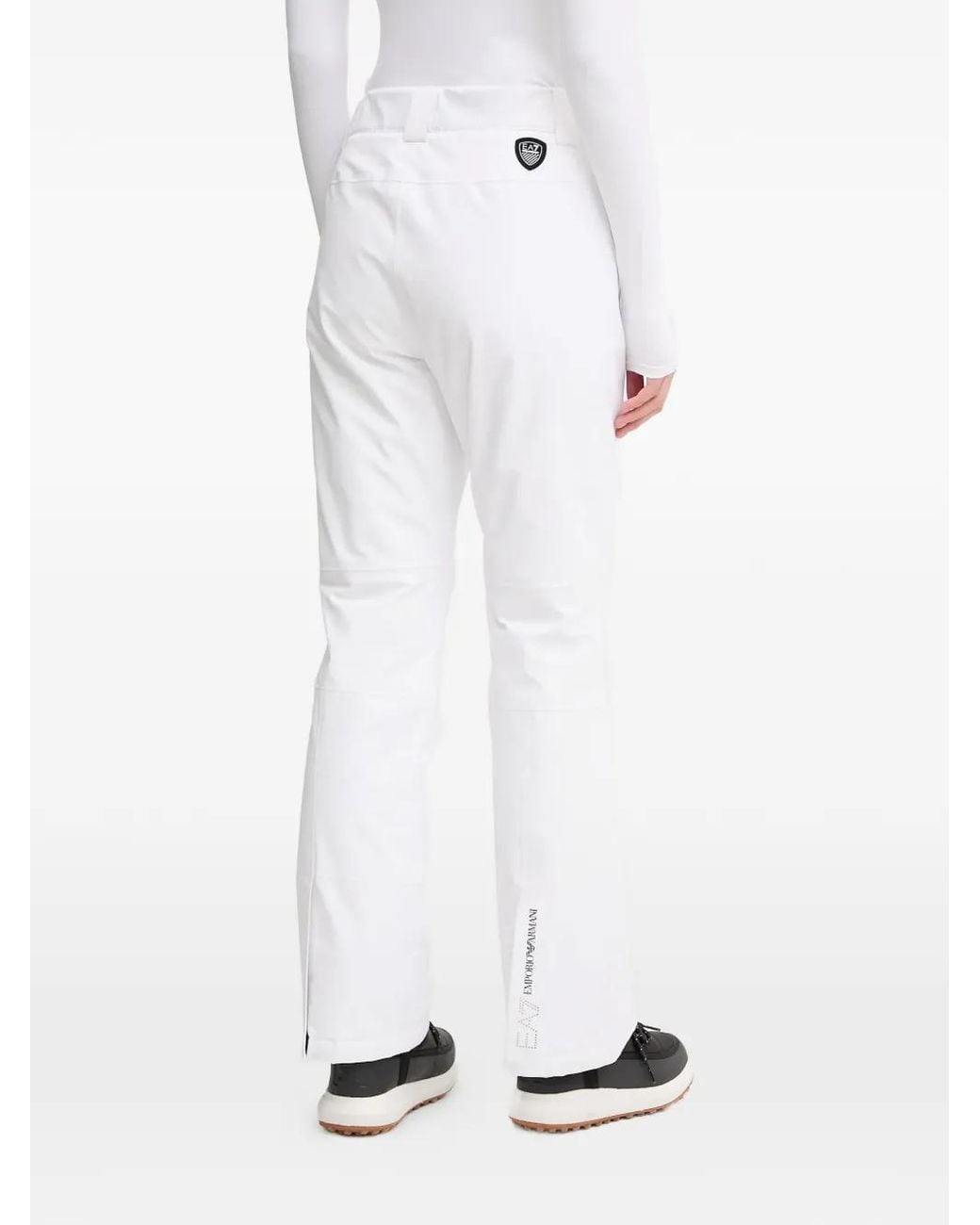EA7 White Logo-Detail Ski Pants