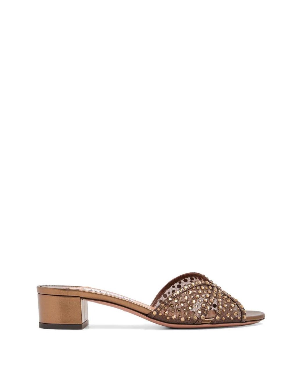 Aquazzura Brown Crystal Lover Sandals