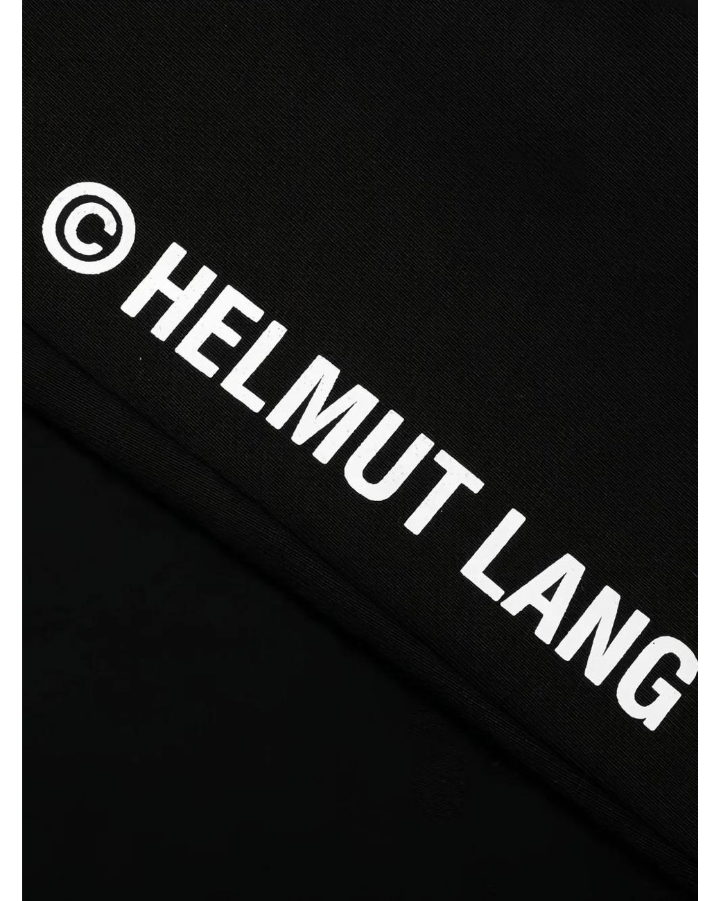 Helmut Lang Black Logo-Print Joggers for men