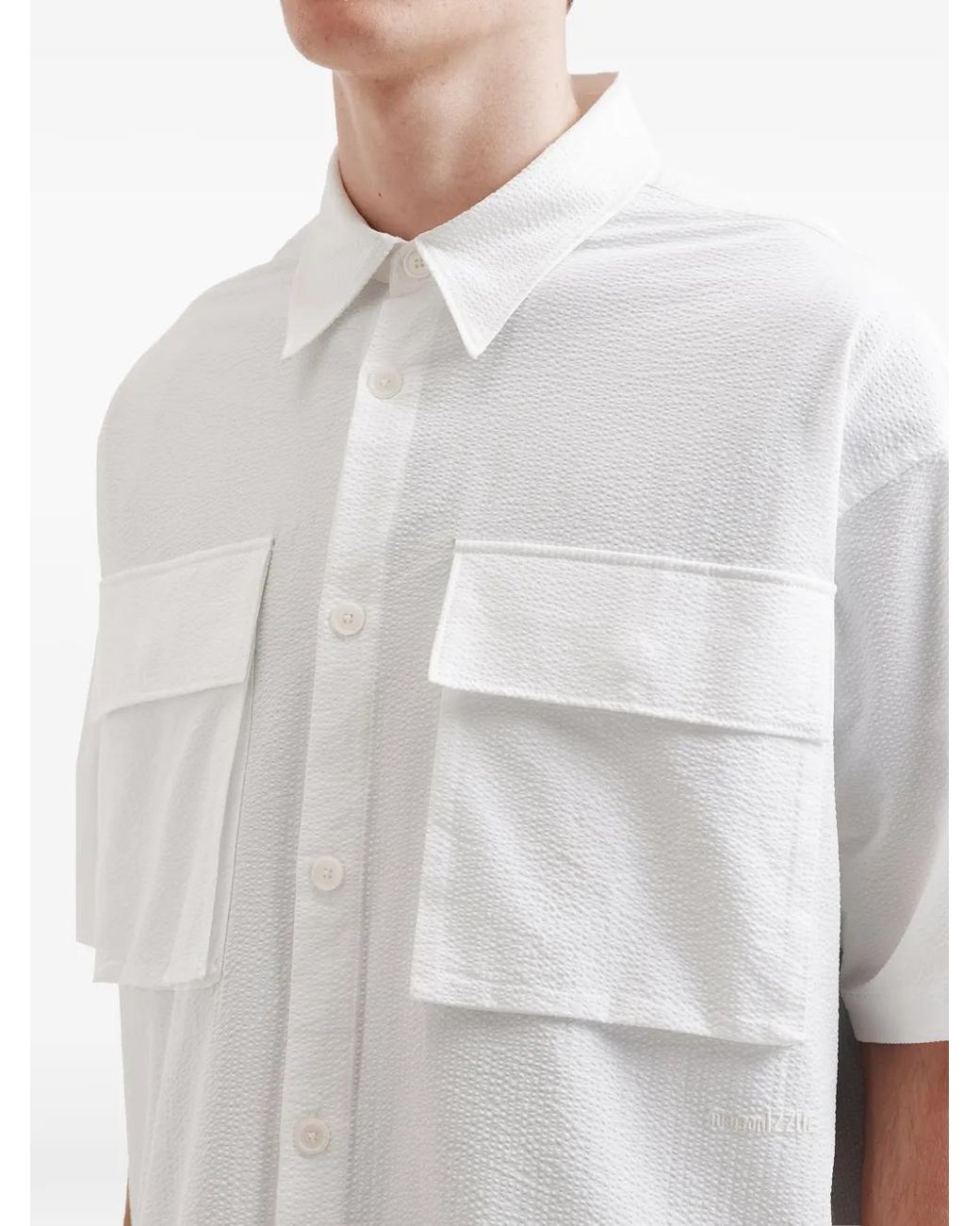 Izzue White Pockets Shirt for men