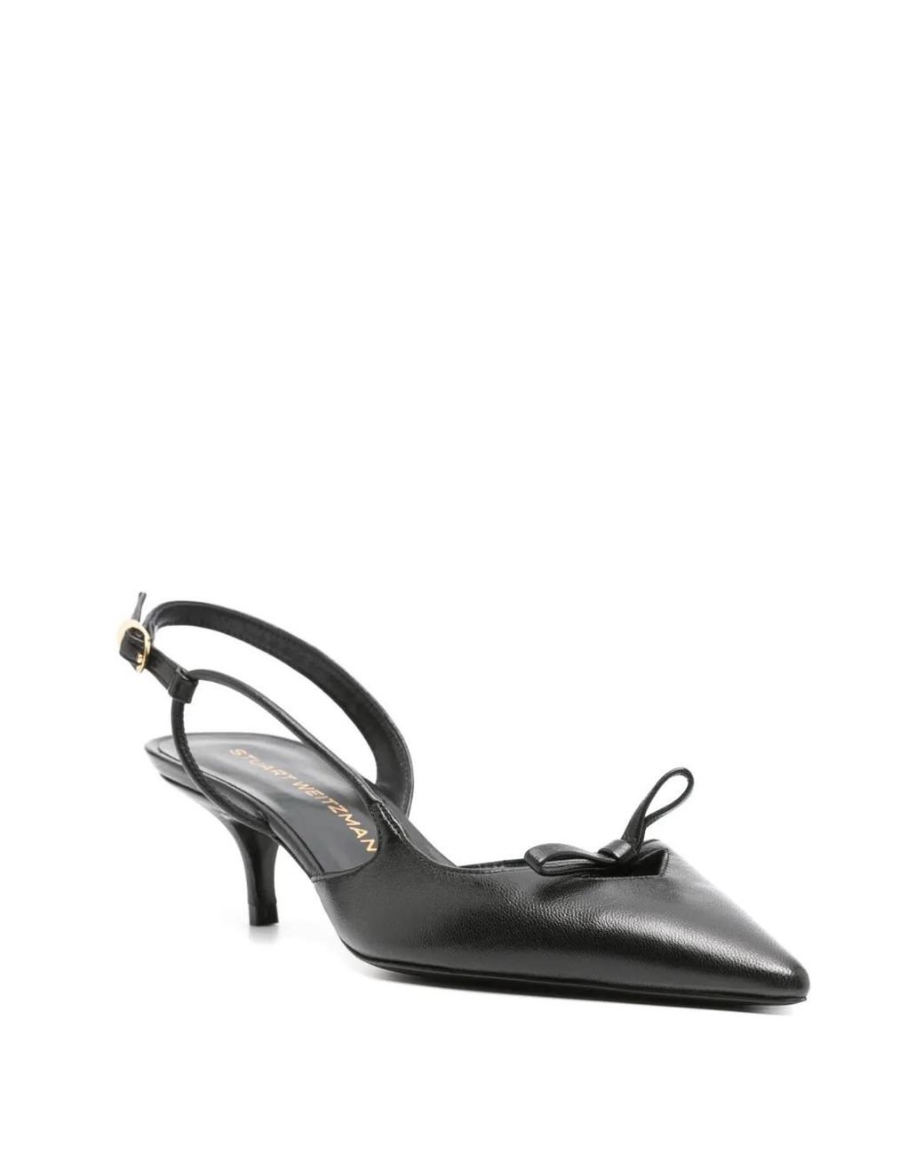 Stuart Weitzman Black Tully 50Mm Slingback Pumps