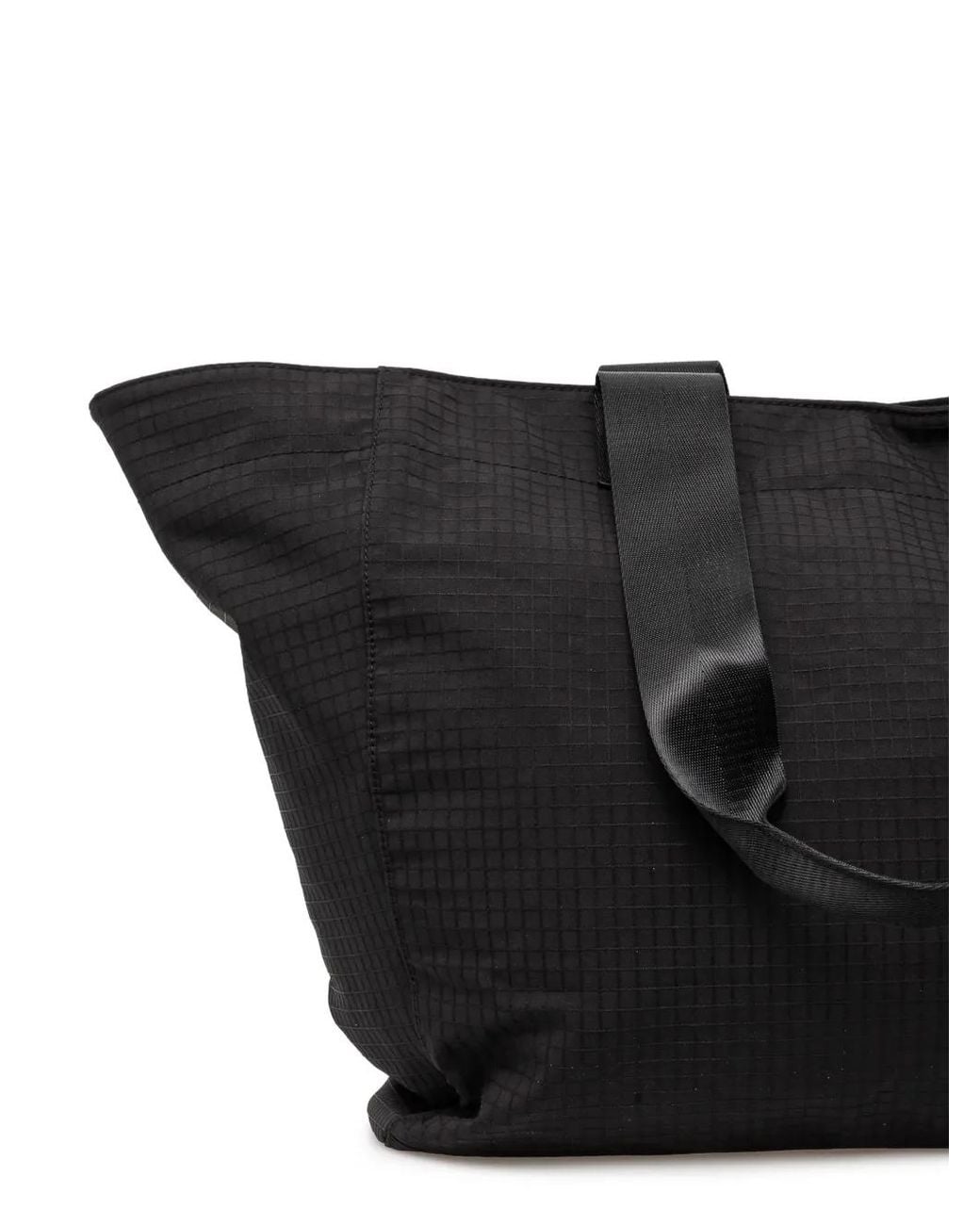 P.E Nation Black Nation Residency Grid-Texture Logo-Plaque Tote Bag