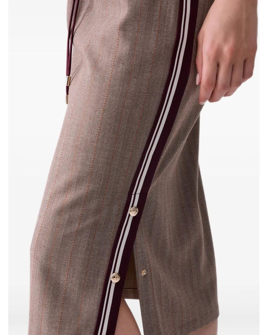 Liu Jo Natural Midi Skirt With Side Tape