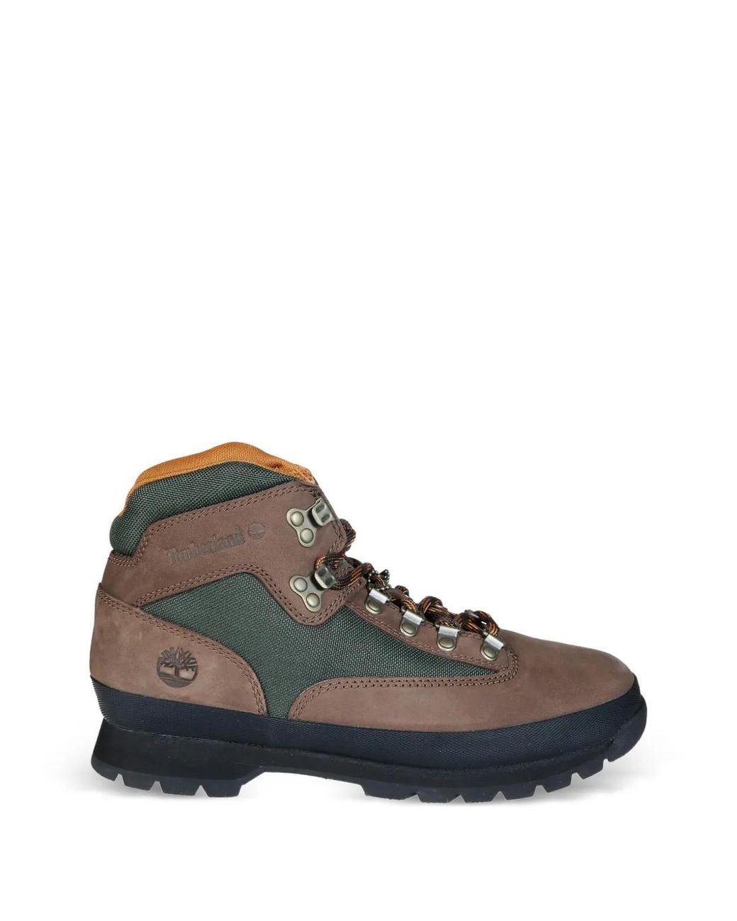 Timberland Gray Euro Hiker Panelled Lace-Up Boots for men