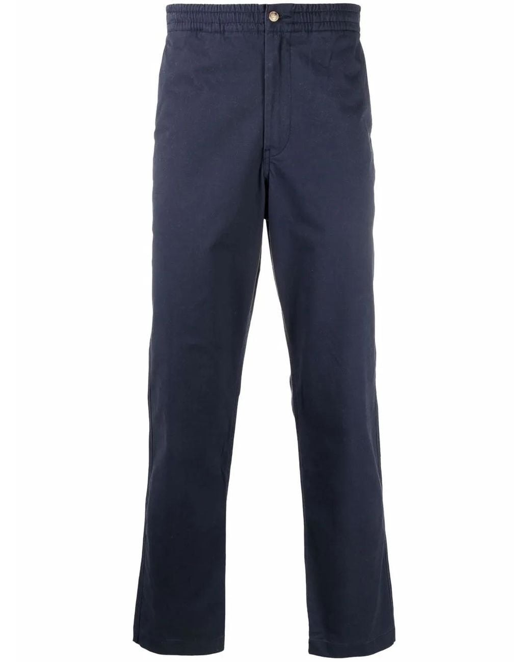 Polo Ralph Lauren Blue Navy Cotton Straight-leg Trousers - Men's - Cotton/spandex/elastane for men