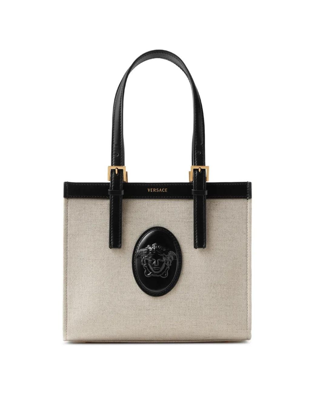 Borsa Tote Rivière Mini di Versace in White