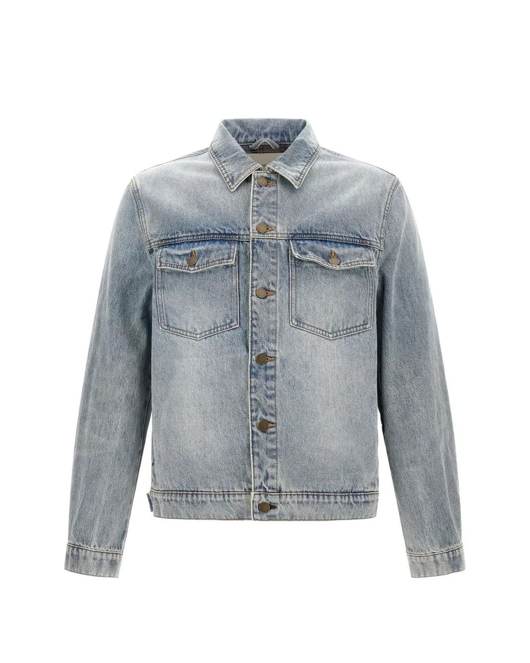 Entire studios Blue Faded-Effect Denim Jacket for men
