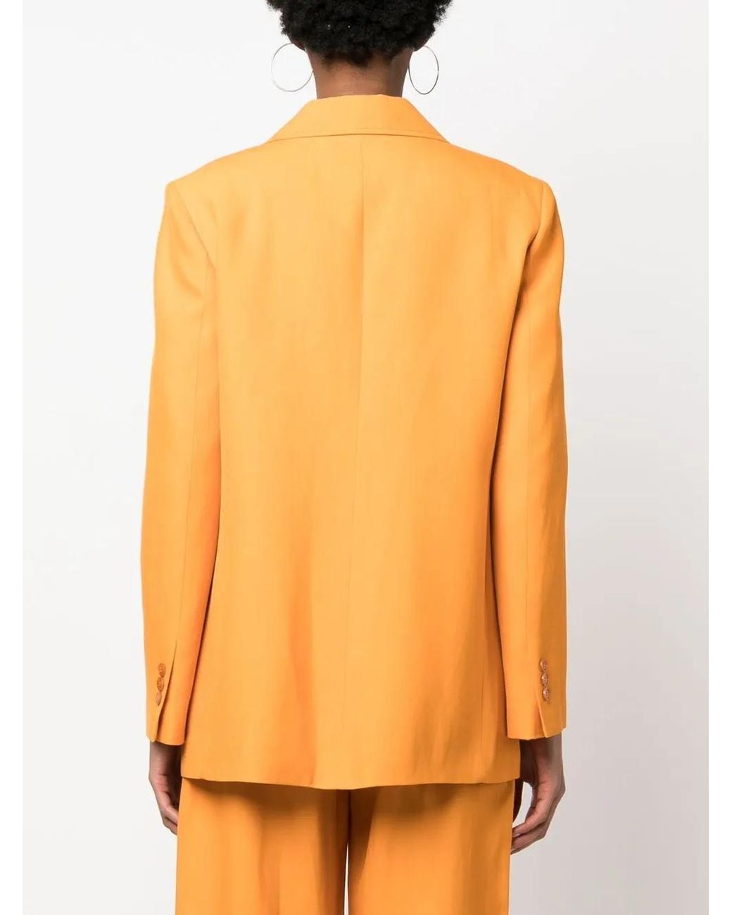 Alberta Ferretti Orange Single-Breasted Blazer