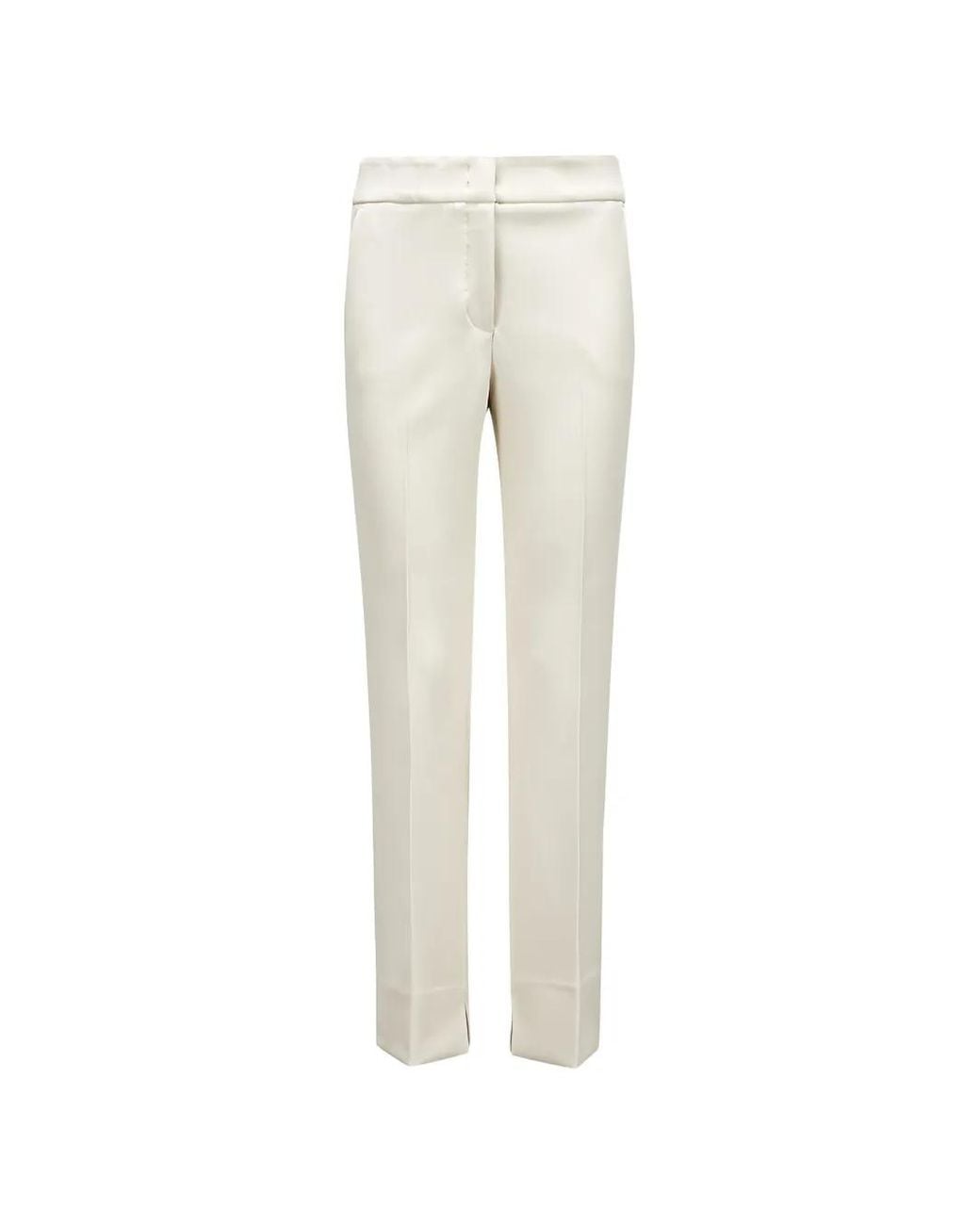 Peserico White Elasticated-Waistband Tailored Trousers