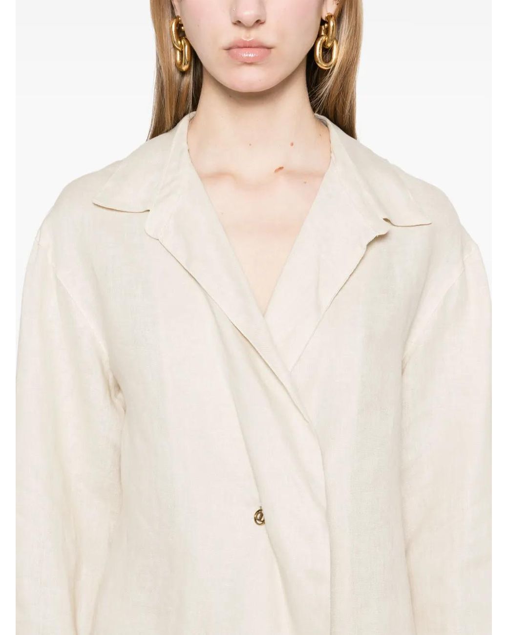 Twinset White Linen Blouse