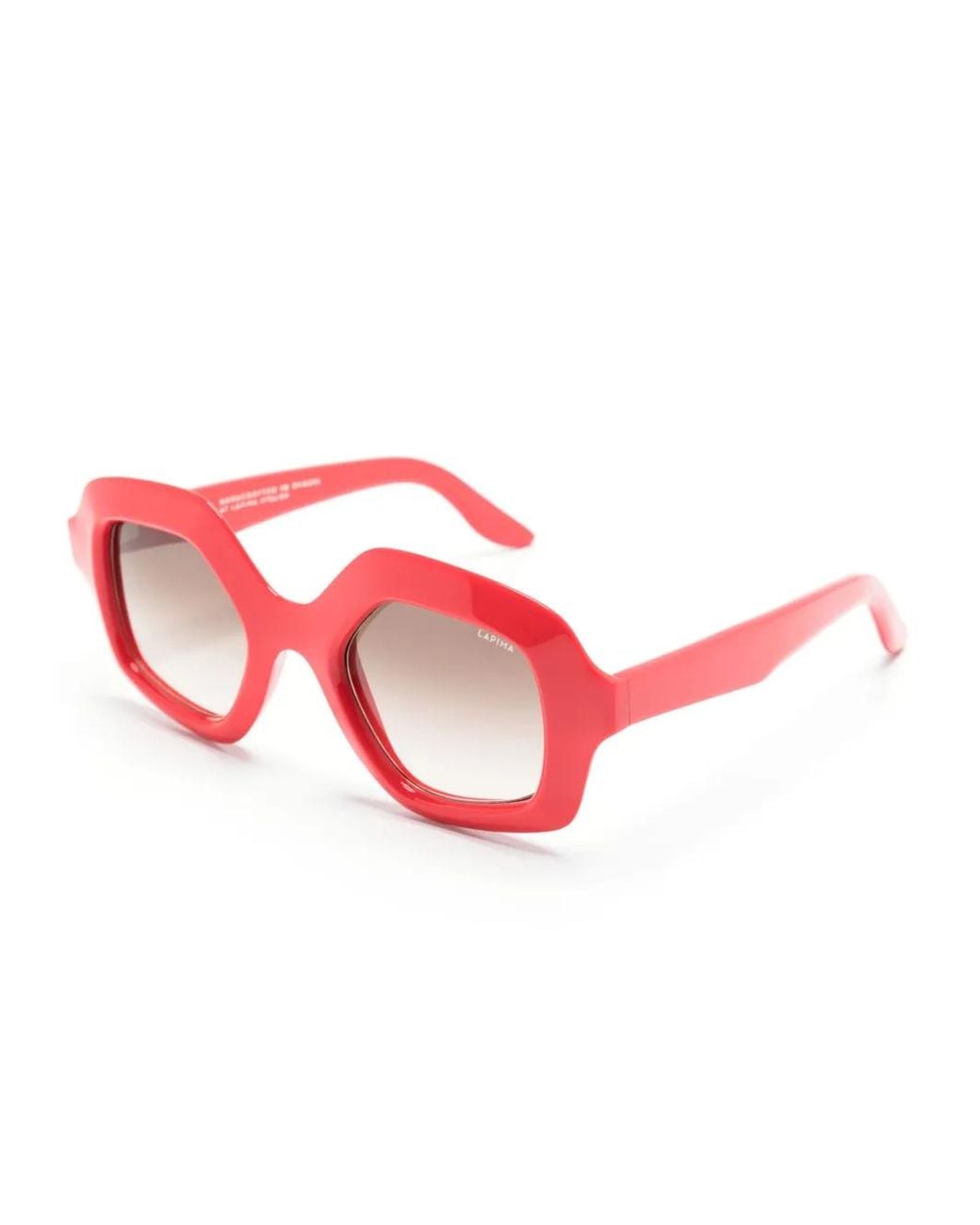 Lapima Red Cecilia Oversize-Frame Sunglasses