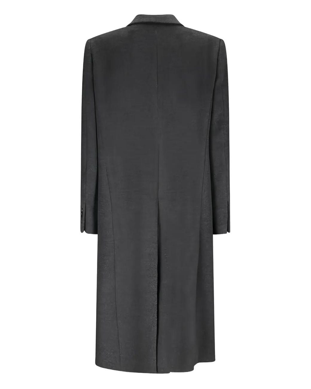 Lardini Black Double-Breasted Wool Coat for men