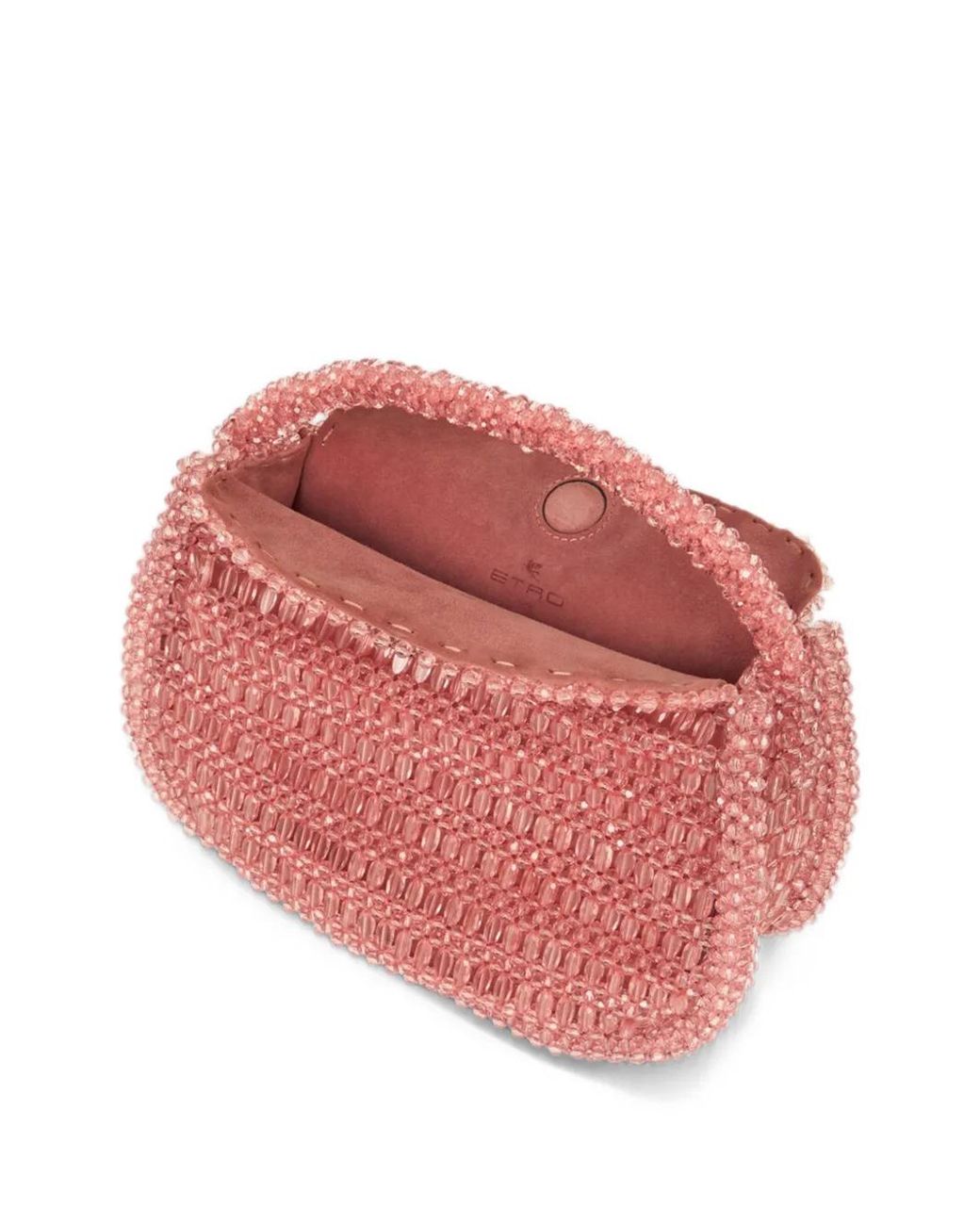 Etro Pink Small Pony Bag With Embroidered-Beads