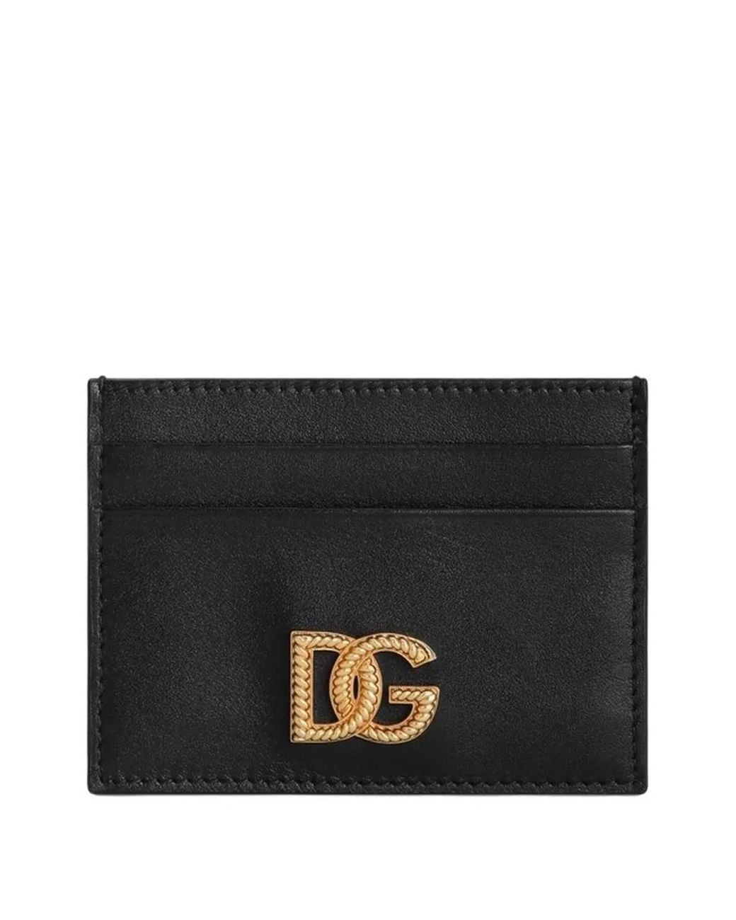 Dolce & Gabbana Black Vintage Mini Wallet With Exclusive Torch Detail